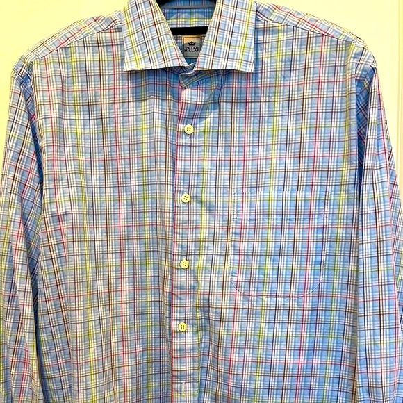 EUC, Peter Millar, L/S button down, beautiful pattern, great color pallette, L - Picture 5 of 10